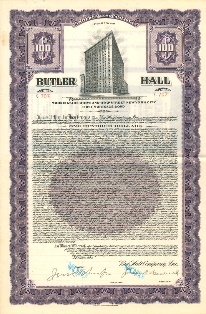 Butler Hall - $100